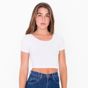American Apparel White T-shirt Crop Top